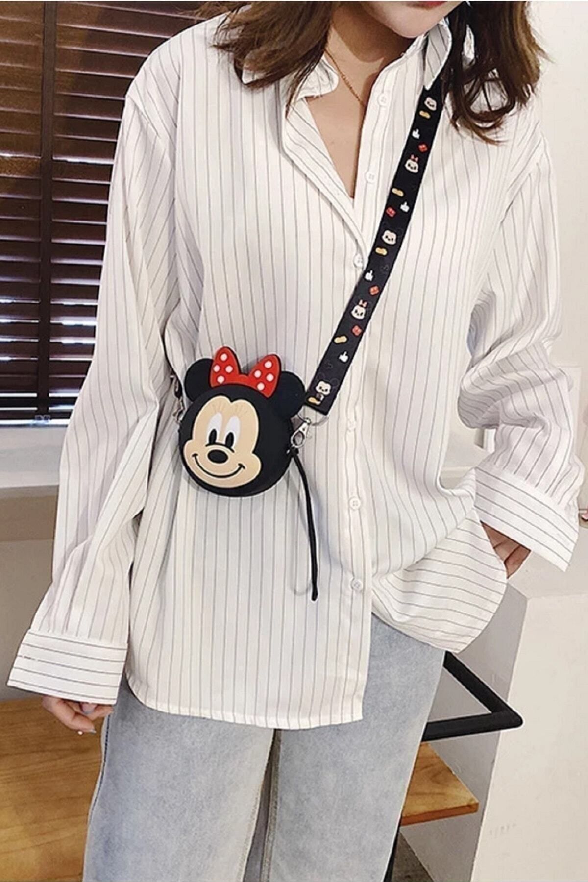 Minnie Mouse Kız Çocuk Silikon Çanta Cüzdan.