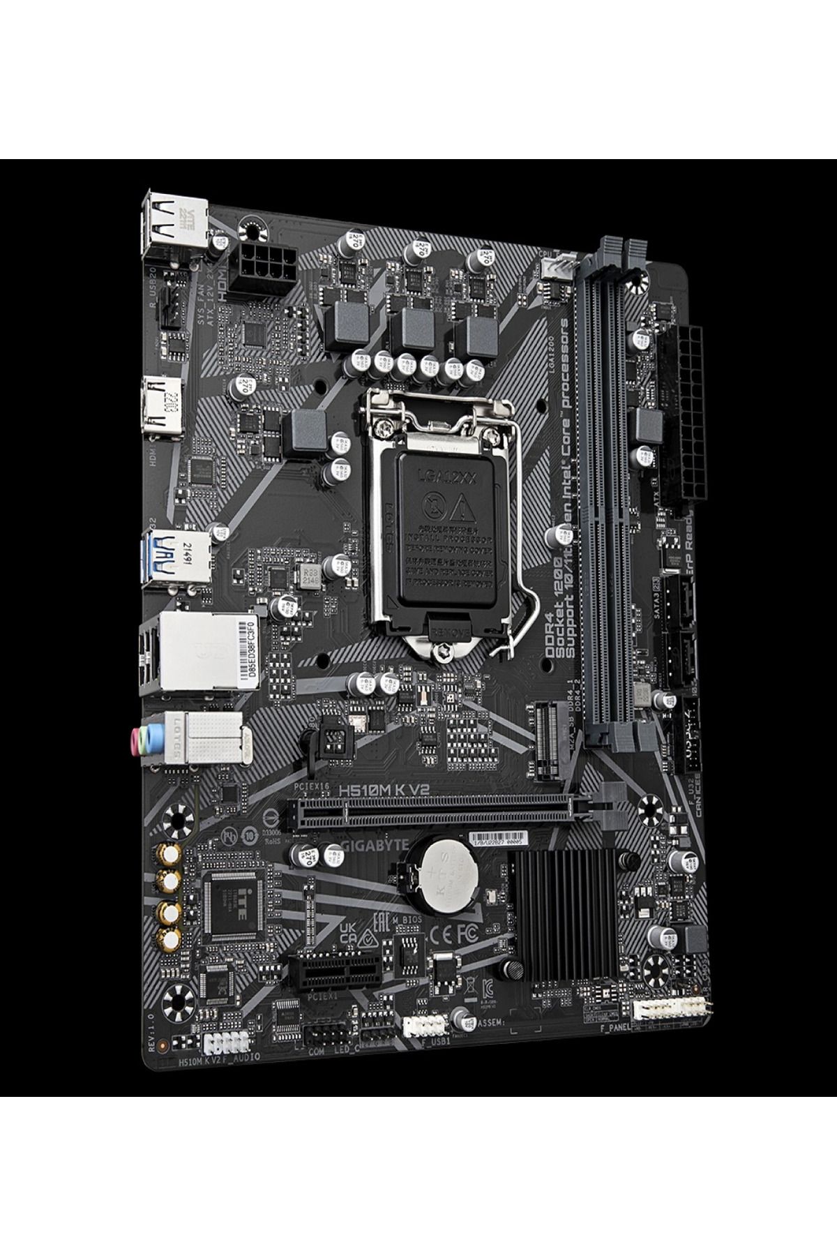 Gigabyte-H510M-K V2 Rev.1.0, 2Xddr4, M.2, Hdmi, 10-11. Generation, Lga1200 Socket, Motherboard 3