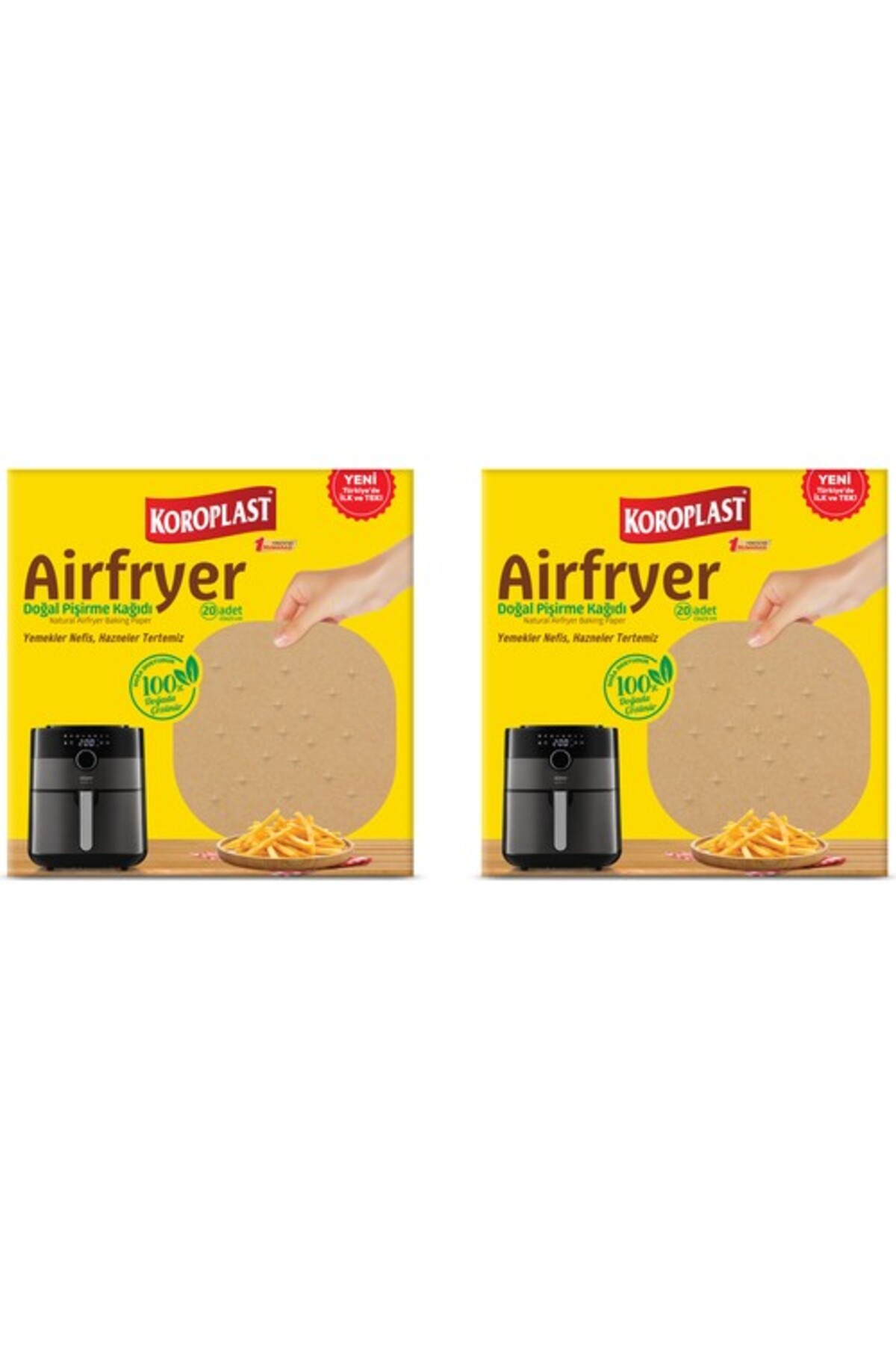 Koroplast Airfryer Natural Baking Paper 20 x 2 Packs
