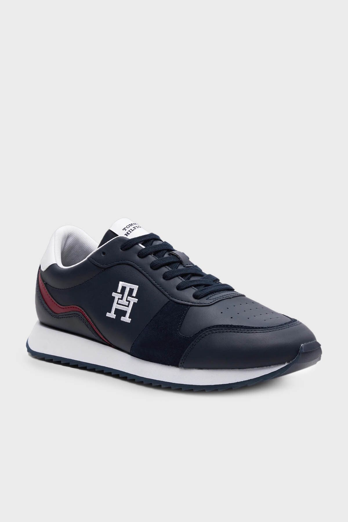 اسنیکر آبی مردانه کفش ورزشی چرمی FM0FM04959 DW5 Tommy Hilfiger