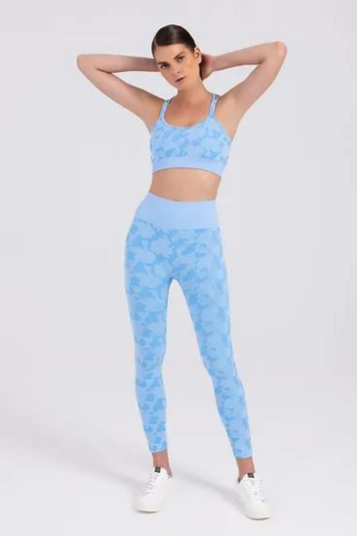 Seamlesstance Μπλε Καλσόν Camo für Adult Γυναίκα - XS
