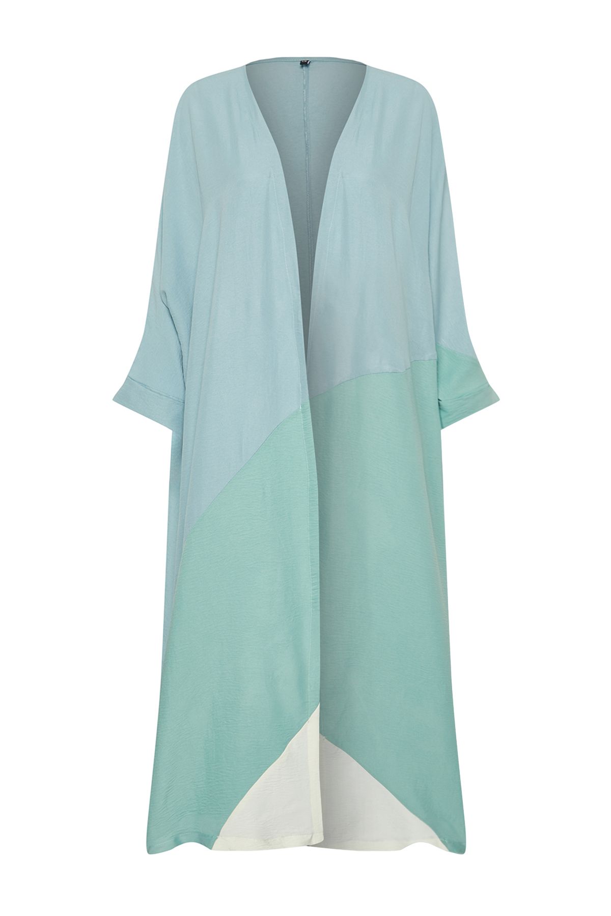 Trendyol Modest-Dlouhá khaki tkaná čepice - Block Patterned Ferace TCTSS24KF00002 7