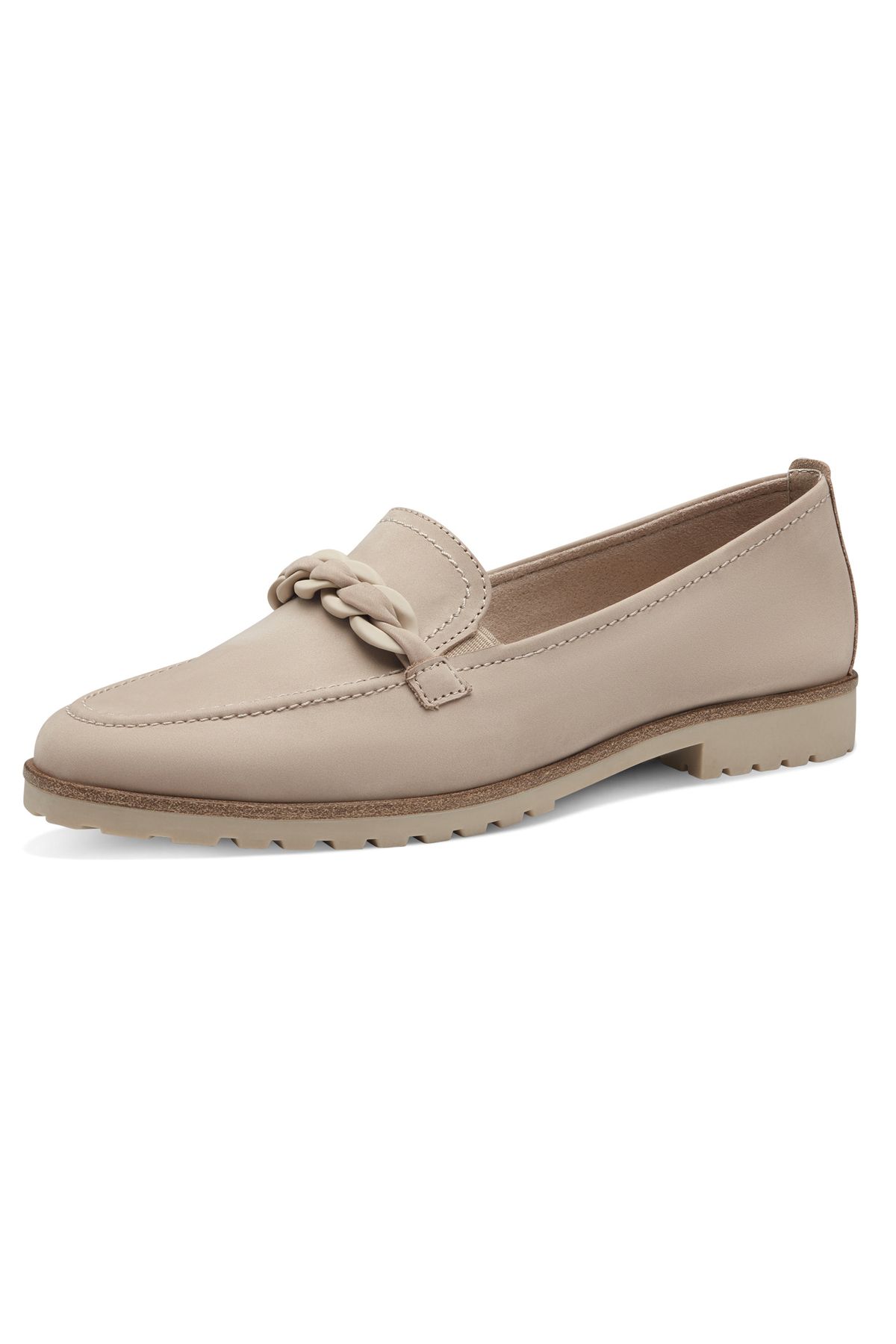 Tamaris-Damen Sportliche Halbschuhe Slipper 1-24200-42 Grau 341 Taupe Leder mit TOUCH-IT 2