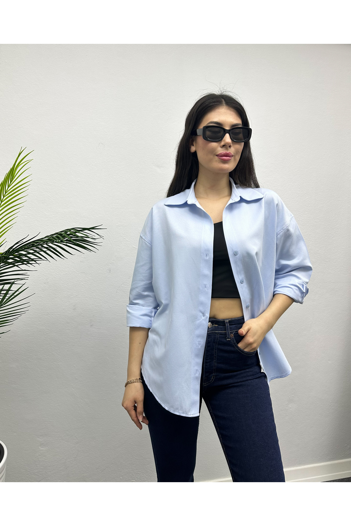 Kadın Lacivert Yüksel Bel Skinny Fit Jean Pantolon
