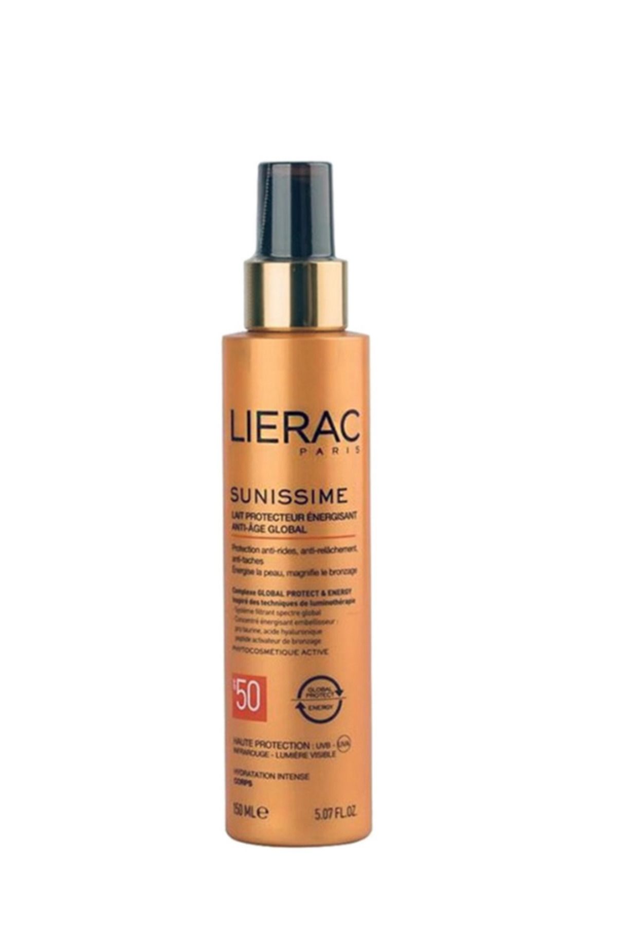 Lierac کرم ضد آفتاب تحریک‌کننده روشن‌کننده پوست SPF 50+ 150 میلی‌لیتر