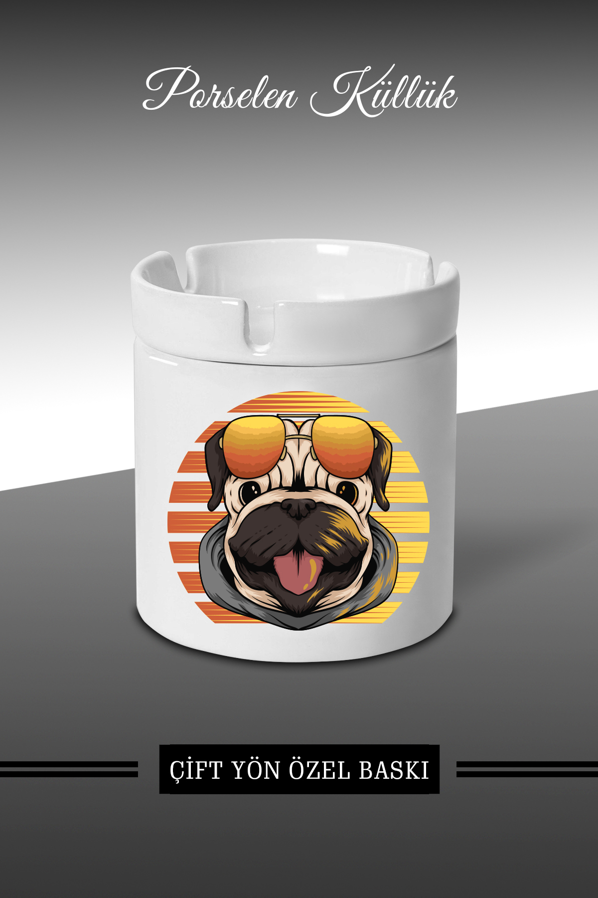 Bytwo Summer Style Dog Design Ashtray - Porcelain Ashtray - Ash