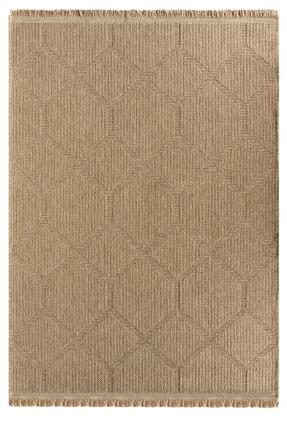 SEYRAN HALI India 669 Bej Modern Jüt Desen Makine Halısı