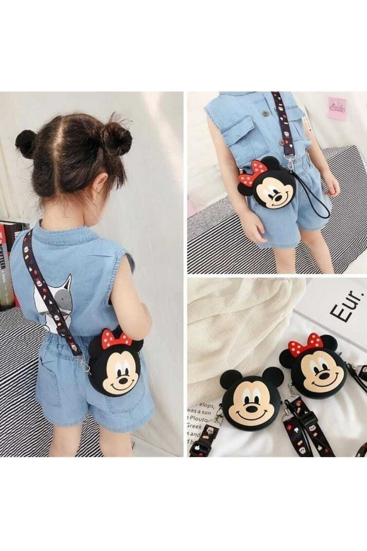 Minnie Mouse Kız Çocuk Silikon Çanta Cüzdan.