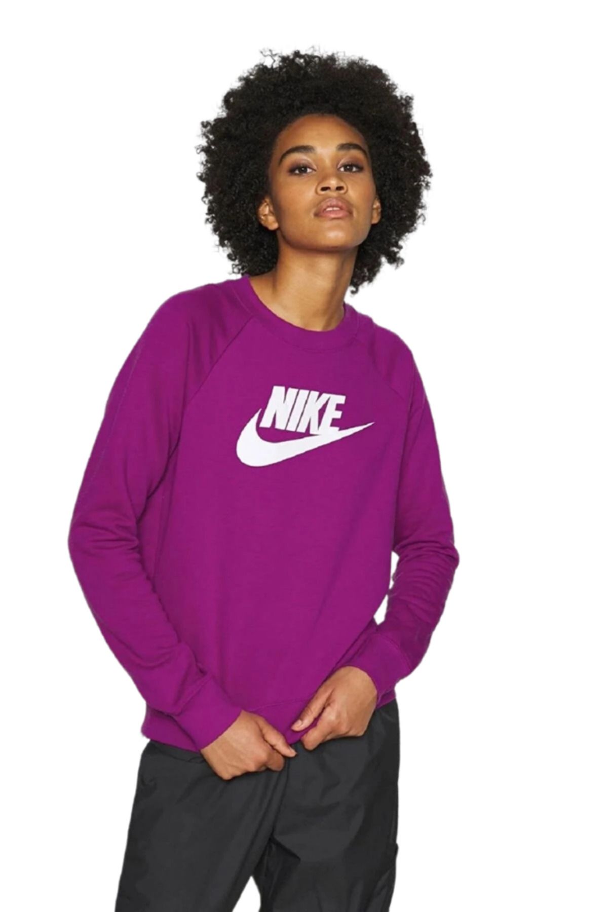 Nike Sportswear Crew Purple Sweat Cotton Pamuklu ardonlu Mor Sweatshirt Fiyat Yorumlar Trendyol
