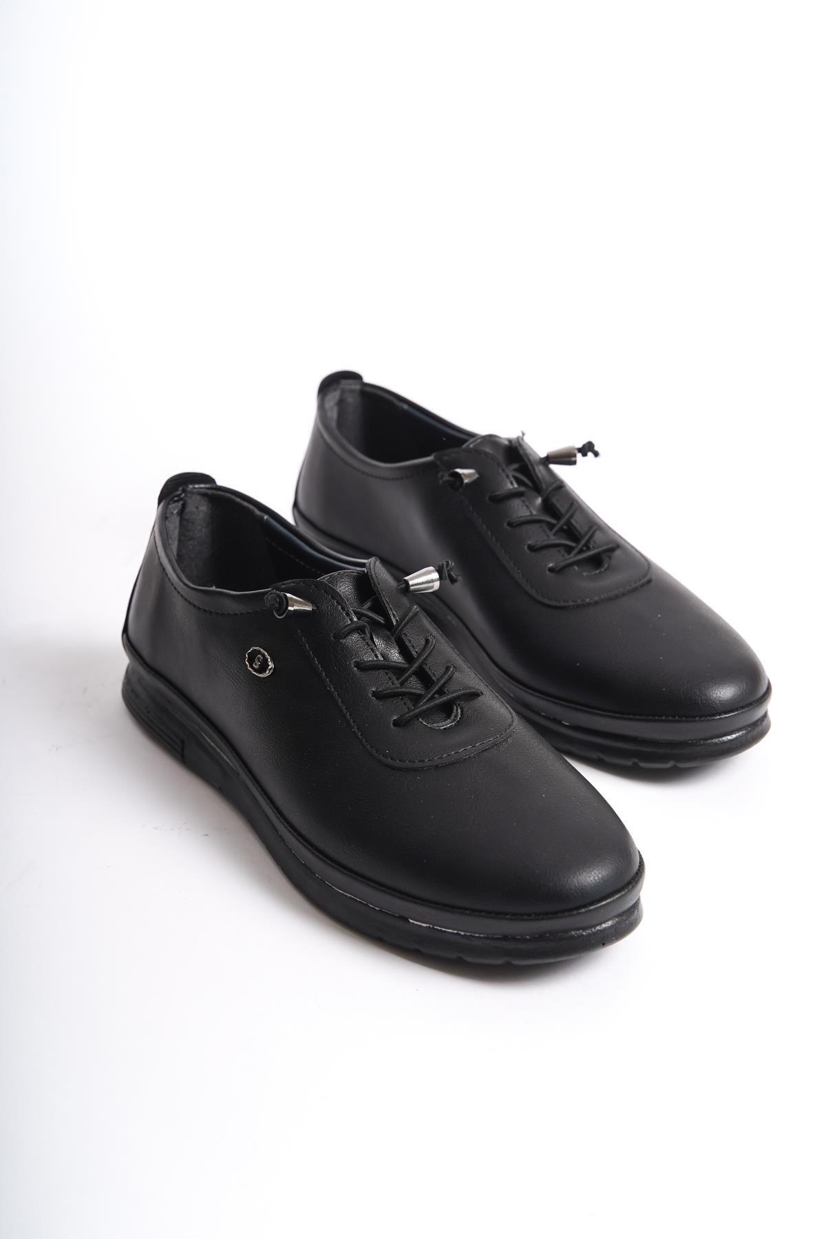 HVZ Exclusive Kadın Günlük Ayakkabı Deri Bağcıklı Ayakkabı