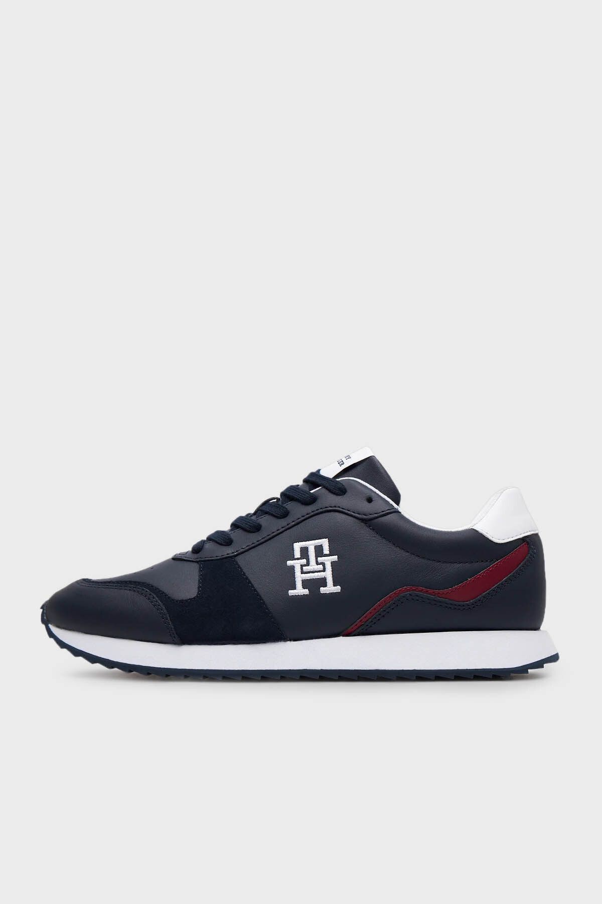 اسنیکر آبی مردانه کفش ورزشی چرمی FM0FM04959 DW5 Tommy Hilfiger