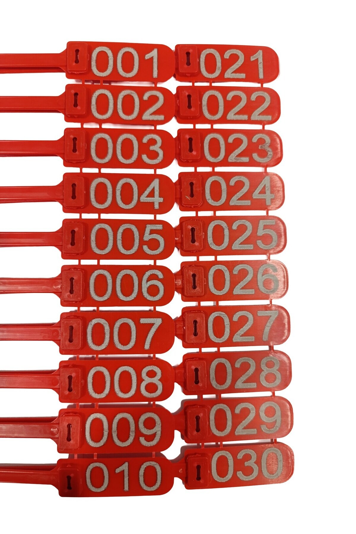 100 Adet KIRMIZI Et Belirleme (Karkas) Kelepçesi 36cm 4