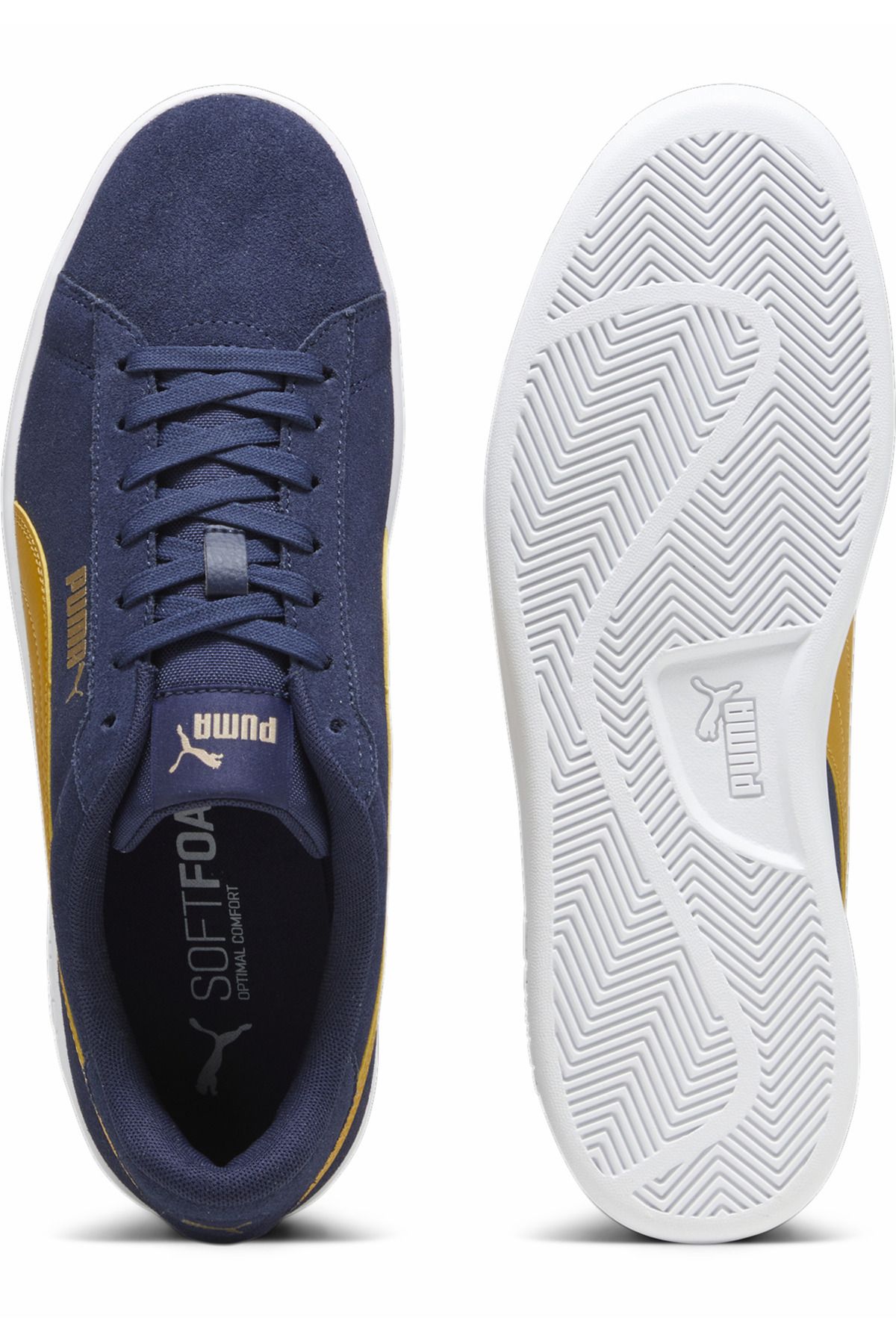 Puma Smash 3.0 Navy Amber Gold Trendyol