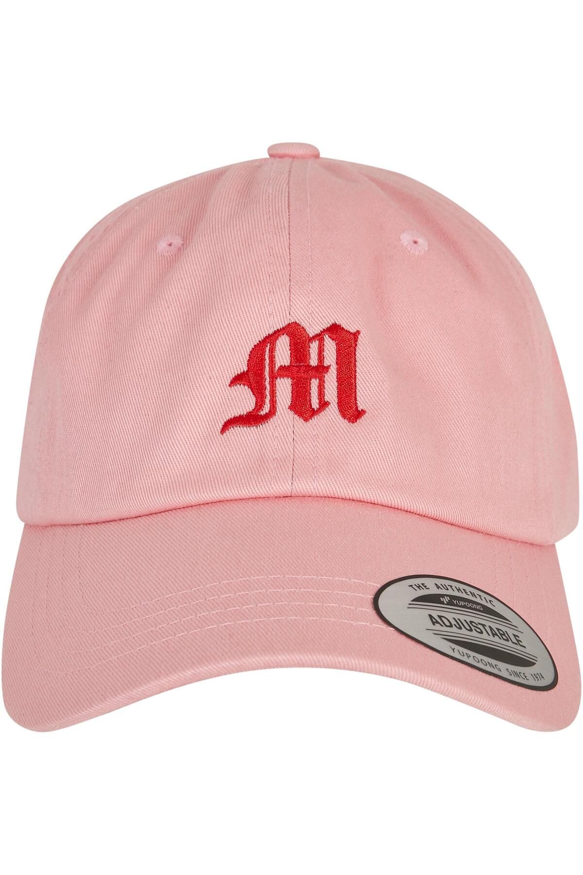 Mister Tee-Low-Profile-Mütze mit rosa Buchstabenmuster 1