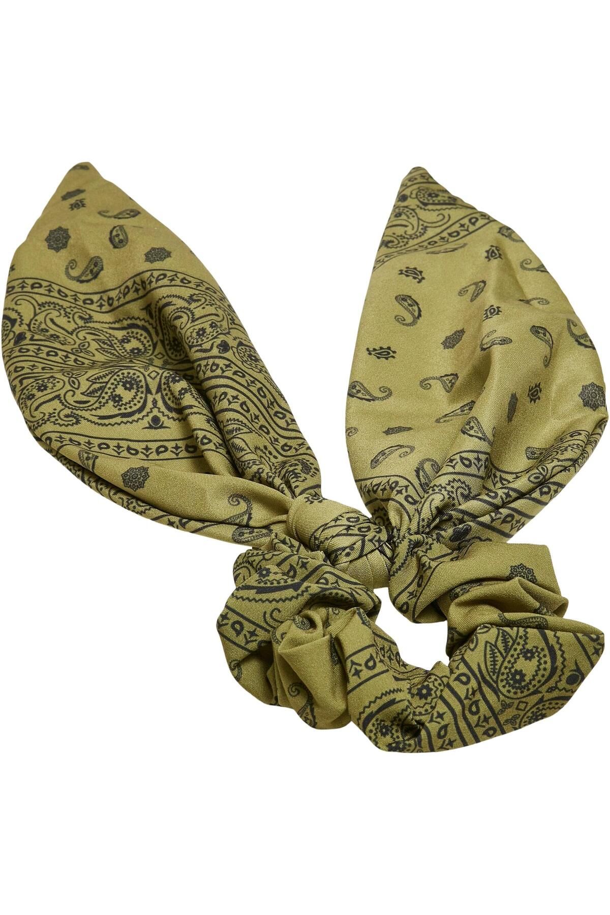 Urban Classics-Aksesuarlar Bandana Baskılı Lastikli Saç Tokaları XXL Fiyonklu 2'li Paket 3