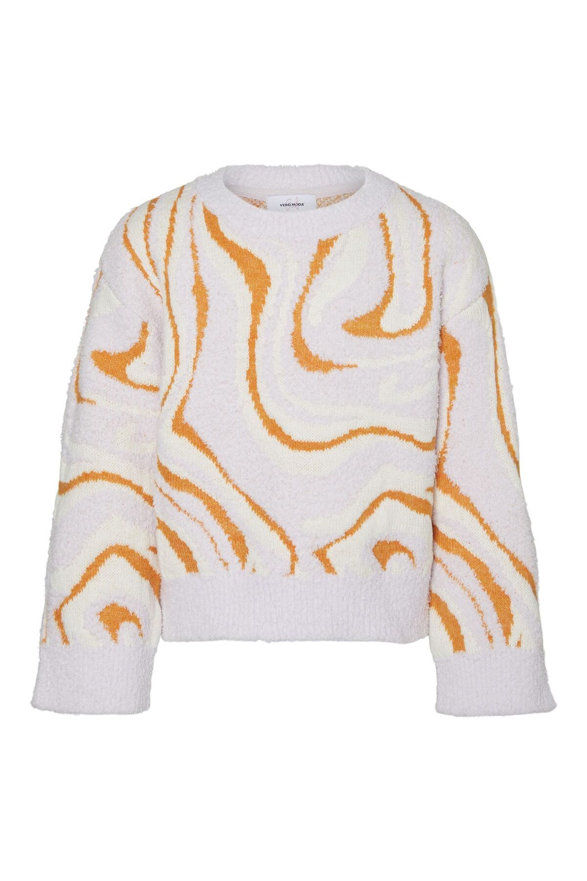 Vero Moda Girl-Strickpullover VMMALENE WIDE LS O-NECK CROP BLOUSE GIRL 1