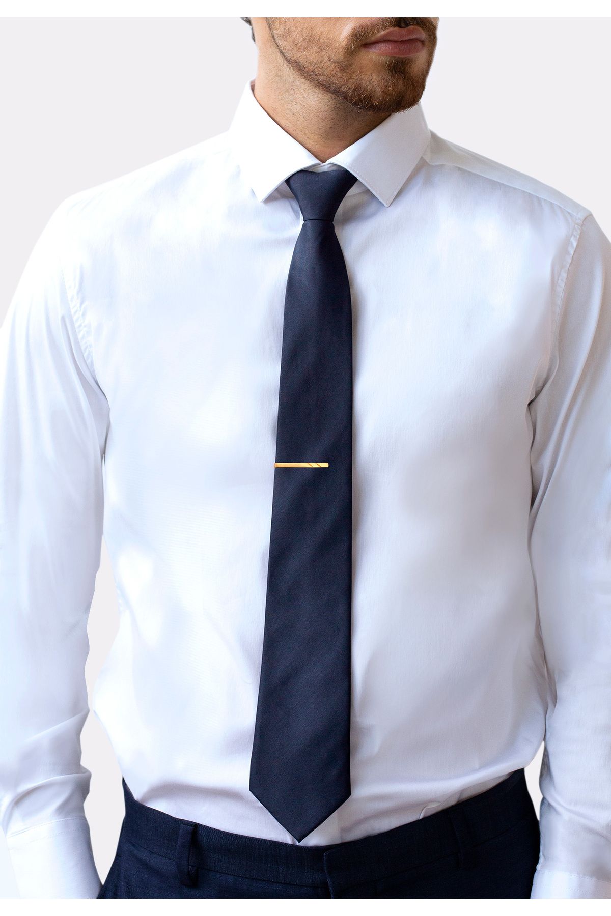 KUZZOI-Krawattennadel Herren Basic Klassisch Zeitlos Business 925 Silber 5