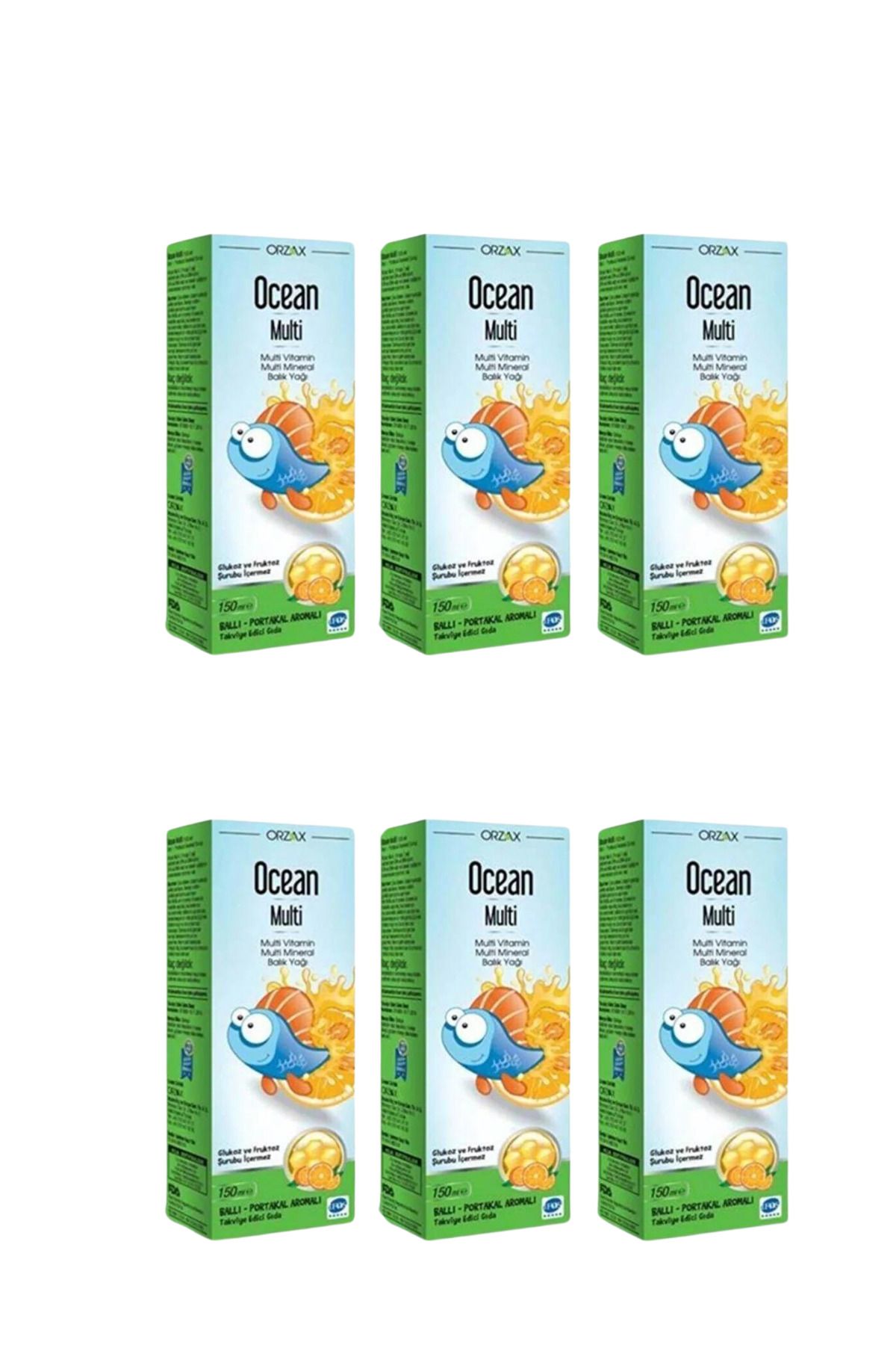 Сироп Ocean Honey Orange Multi Fish Oil 150 мл 6 упаковок TYCFMTA32N171225938930999