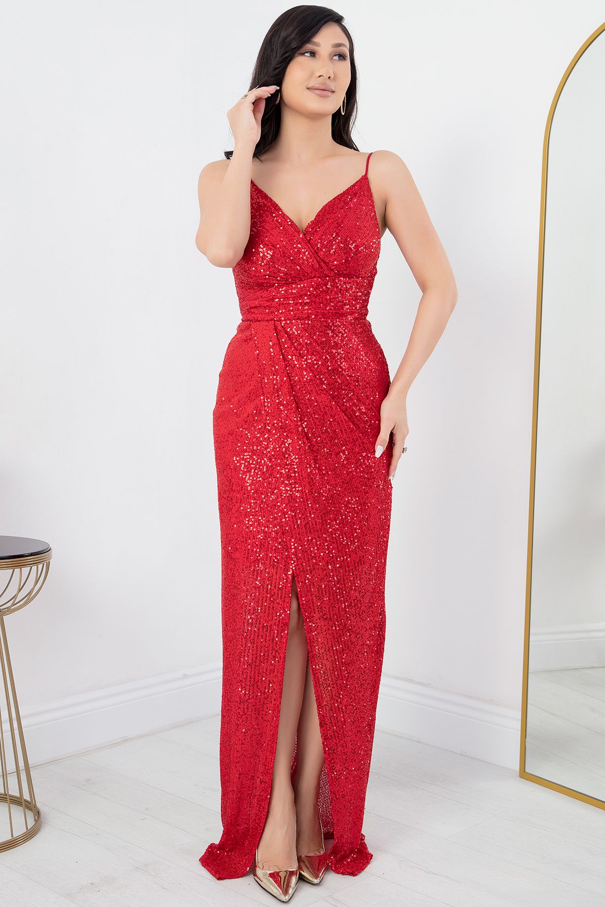 PULLIMM-Rochie cu bretele cu paiete - 38845 4