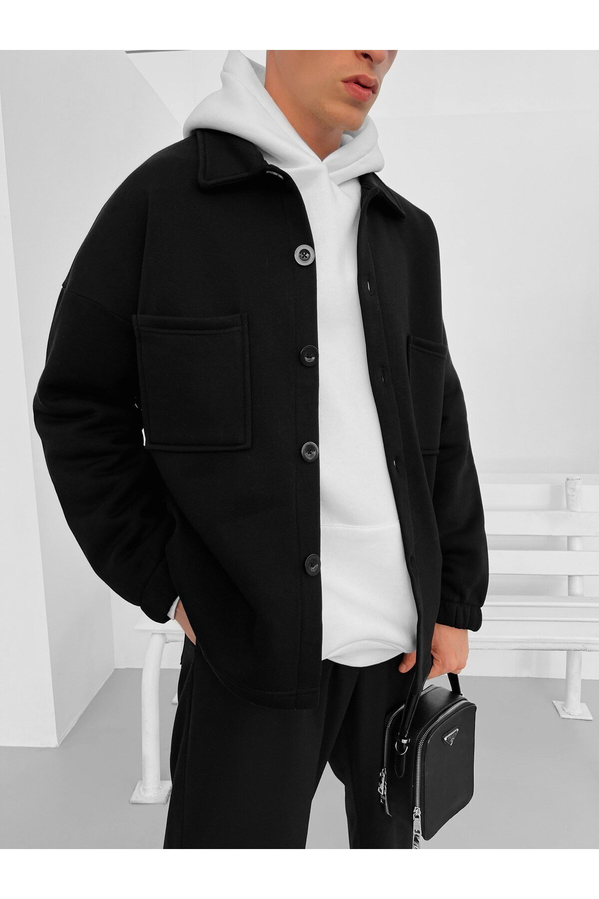Oversize Basic Rahat Ceket Siyah 2887siyah - 