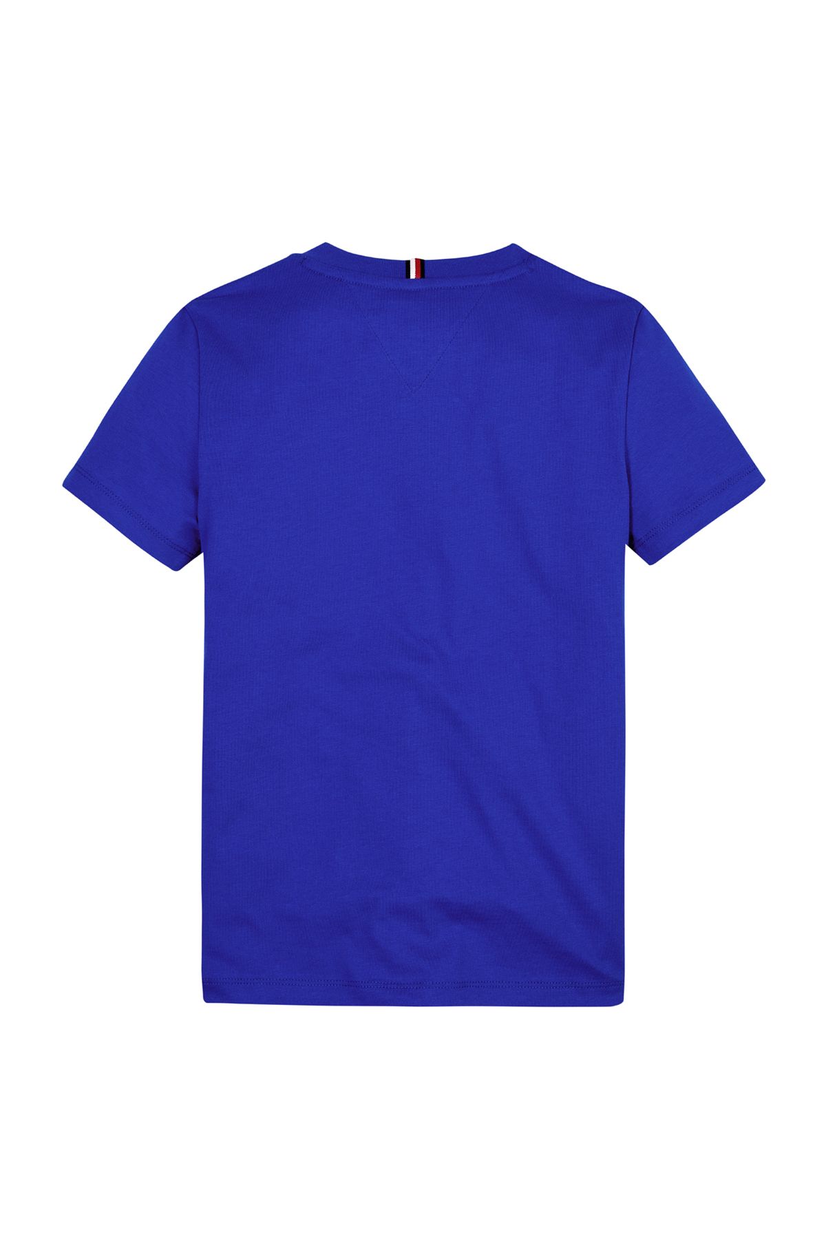 Tommy Hilfiger-Baskılı Mavi Erkek T-Shirt HILFIGER SCRIPT TEE S/S 2