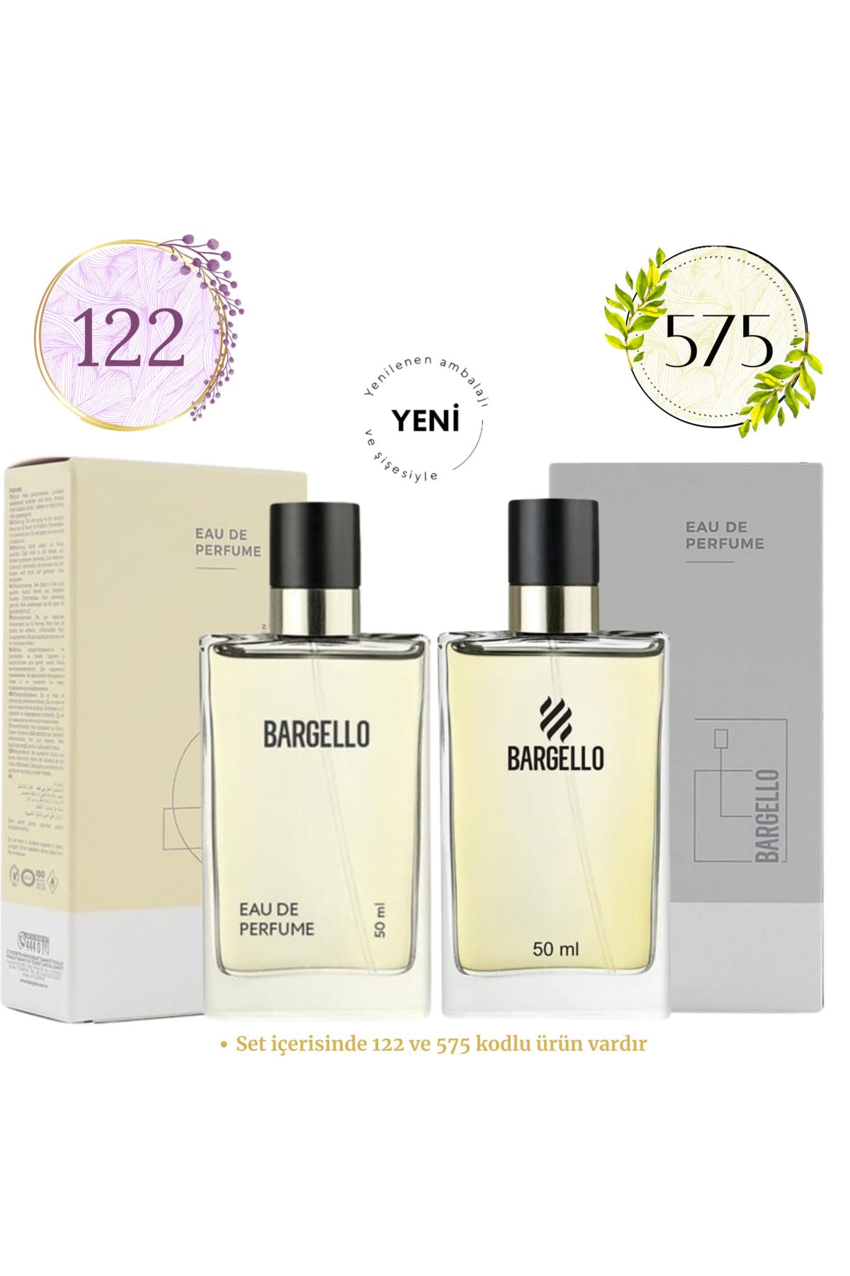 عطر 50 میلی لیتری زنانه Oriental 122 Edp + عطر Woody 575 مردانه 50 میلی لیتر Edp Bargello