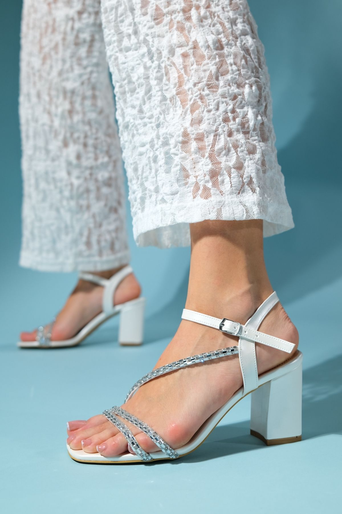 کفش مجلسی چند رنگ زنانه Anjel Sedef Skin Heep luvishoes
