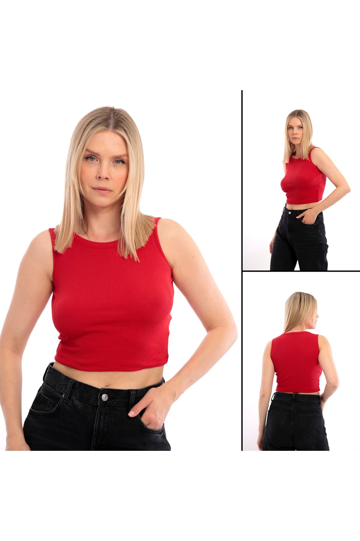 C206 Uzun Göbek Üstü Bluz Atlet Crop Hafif Şık Crop Büstiyer New Models Krop C206 - 2