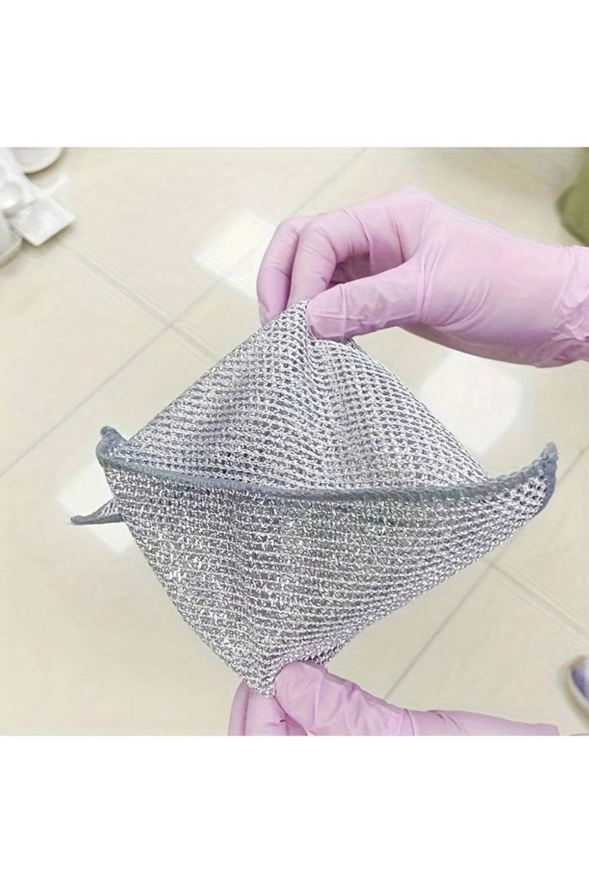 BlackBird Home-3 Pieces Inox Wire Dishcloth - Double Layer and Anti-Scratch Cleaning High Quality 2