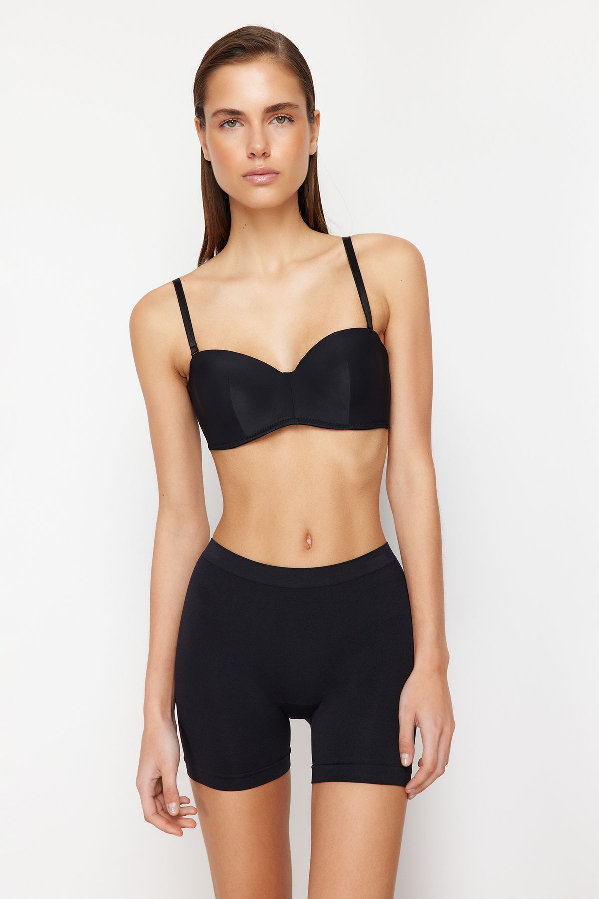 Trendyol Collection-Black-Skin 2er-Pack nahtlose/nahtlose Boxer-Strickhöschen THMSS24KU00032 3