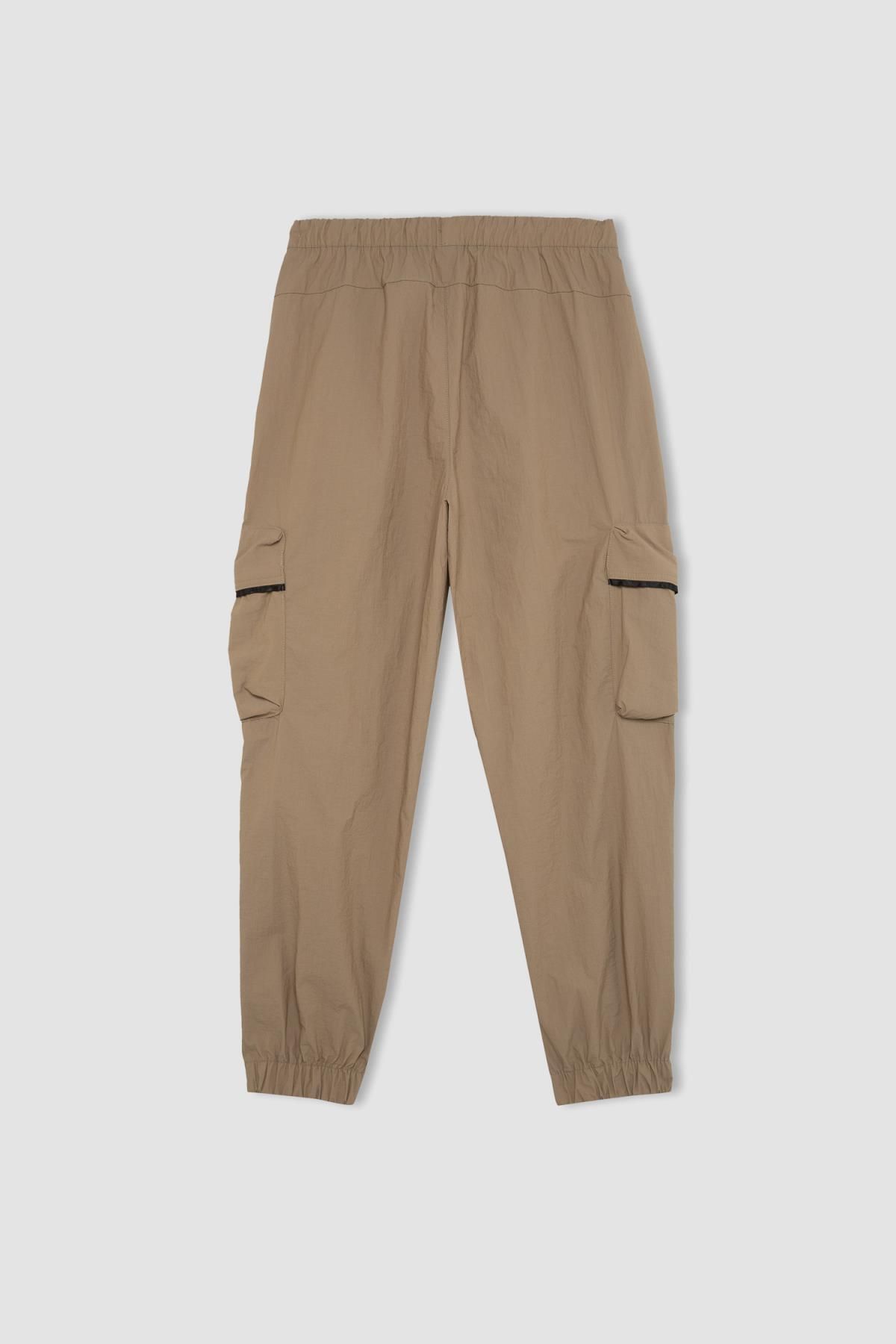 DeFacto-Fit Oversize Wide Fit Cargo Pocket Sportler gewebte Hose (C1528ax24sm) 3