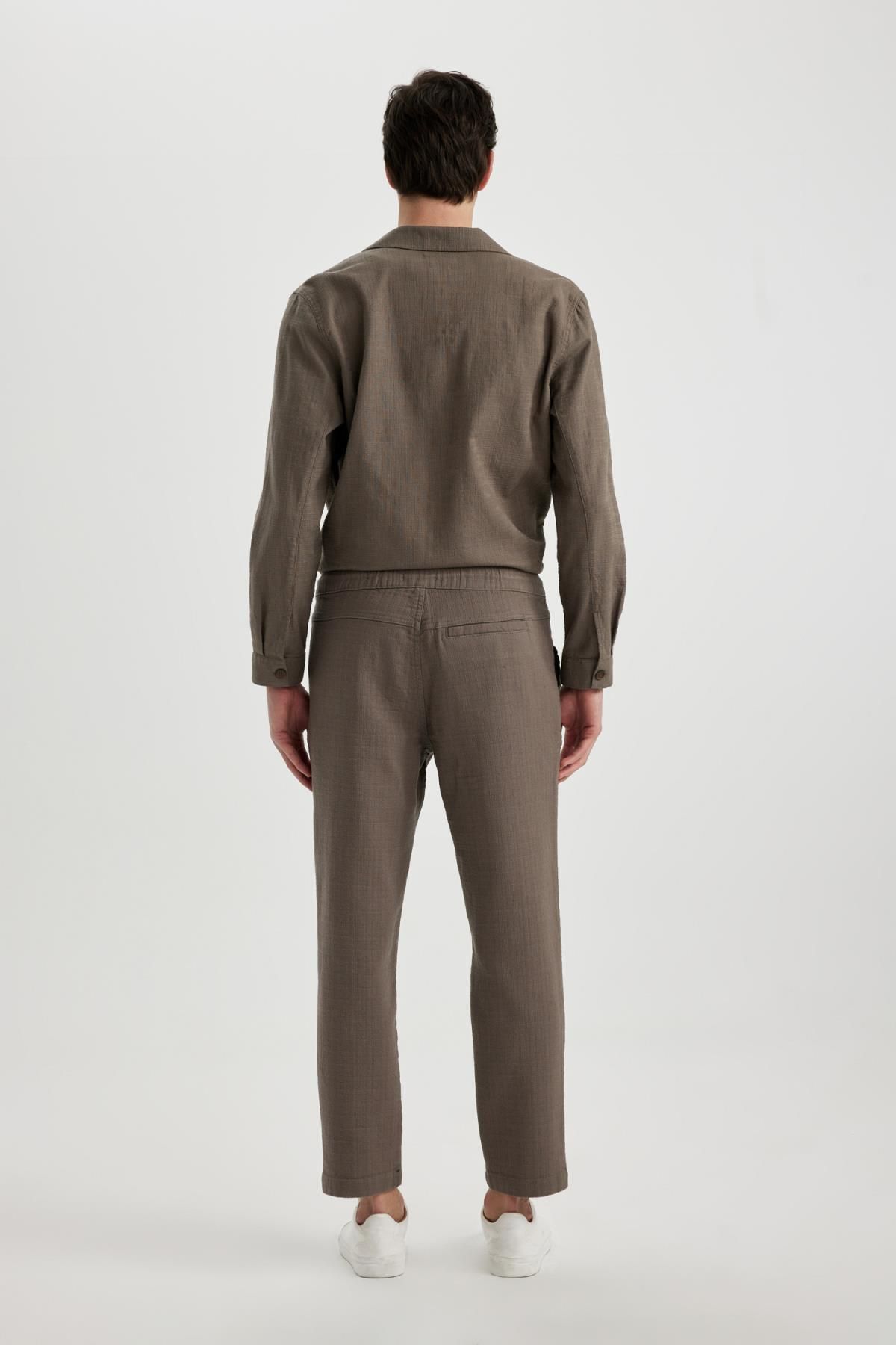 DeFacto-Baumwollhose mit normaler Passform und Taschen – B4138ax24sp 4