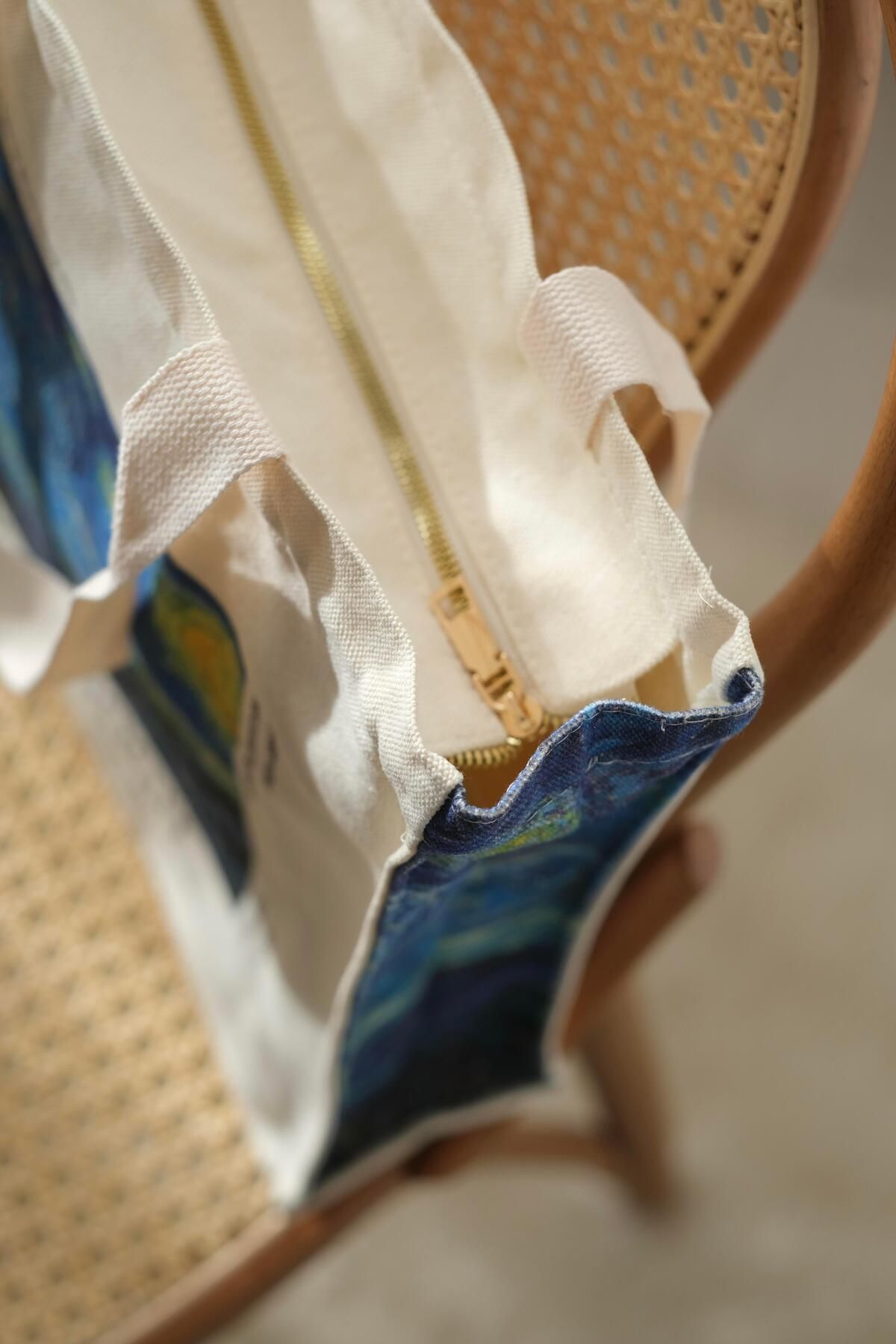 Buka Shops-The Starry Night Starry Night Van gogh Tote Bag Geanta de pânză 6