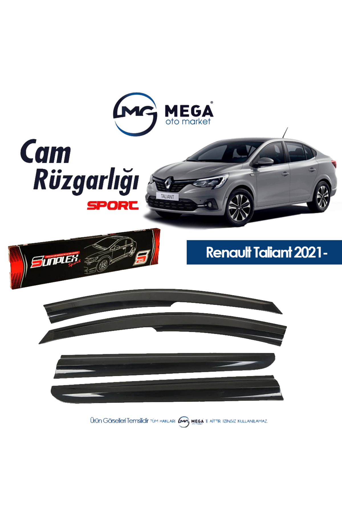 SUNPLEX Renault Taliant Cam Rüzgarlık Mugen Tip Sunplex 2021- Sonrası ...