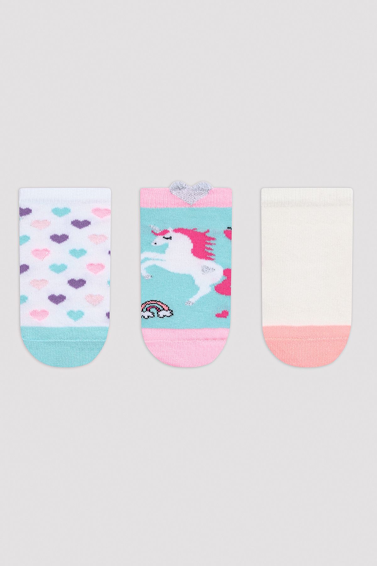 Penti Girls Unicorn Heart Разноцветные носки из трех предметов PHVO778624IY-MIX