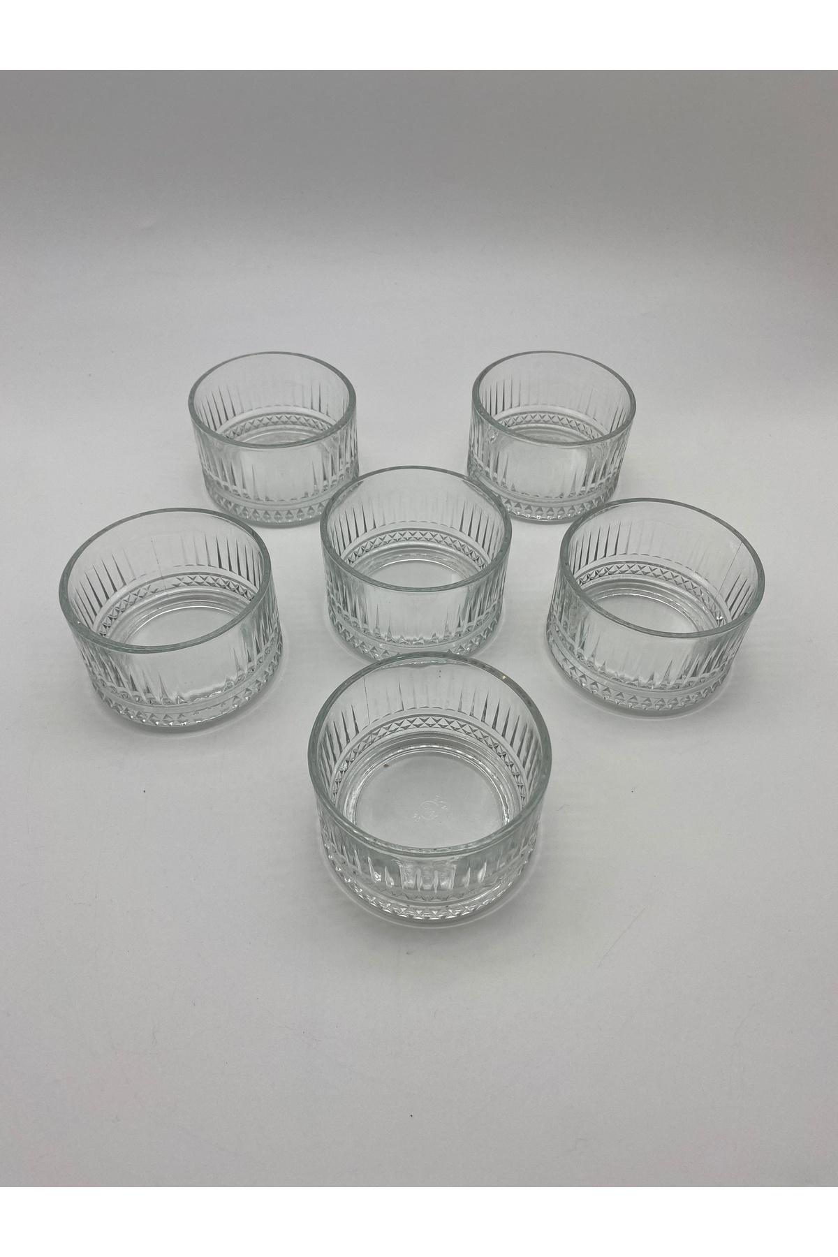 Set of 6 Elysia Model Glass Dessert, Ice Cream Bowl, Snack Bowl, Jam Bowl, Dowry Bowl, Magnolia Presentation Bowl