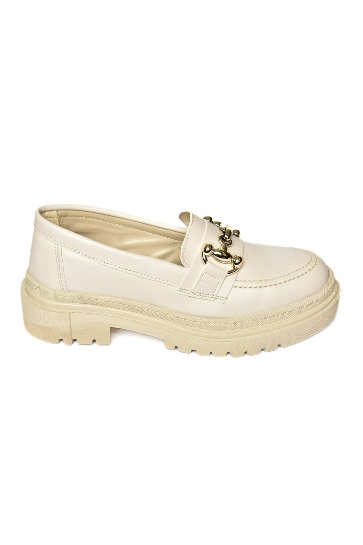Fox Shoes-P6520343009 Bézs vastag talpú női alkalmi cipő 7