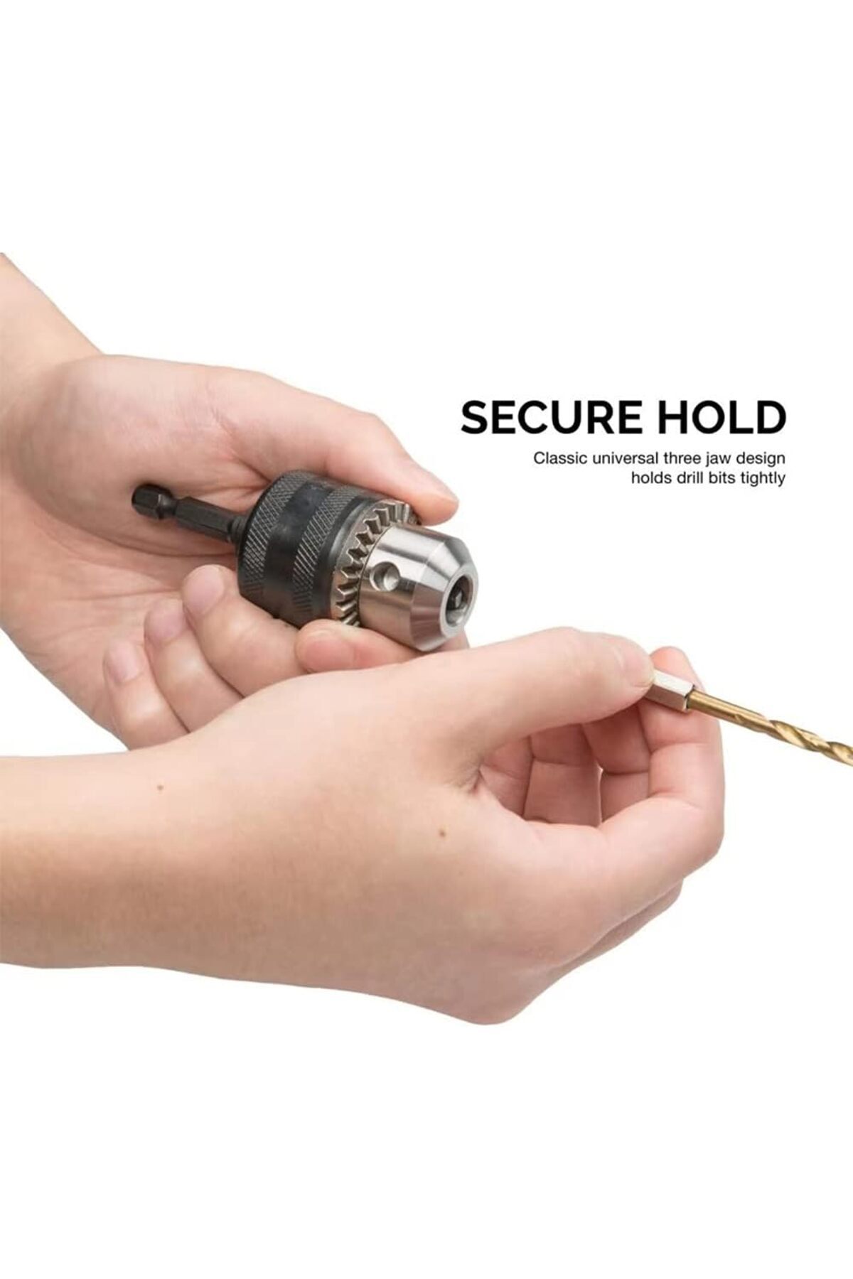 Depolife hex Matkap için 6gen Mandren ve adaptör 3/8 Dişli 1,5-10mm Kapasiteli Altıgen Şaftlı anahtarlı set