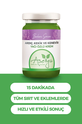 asellya sağlıklı yaşam ASELYA Ardıç, Kekik ve KENEVİR Yağı Özlü Krem