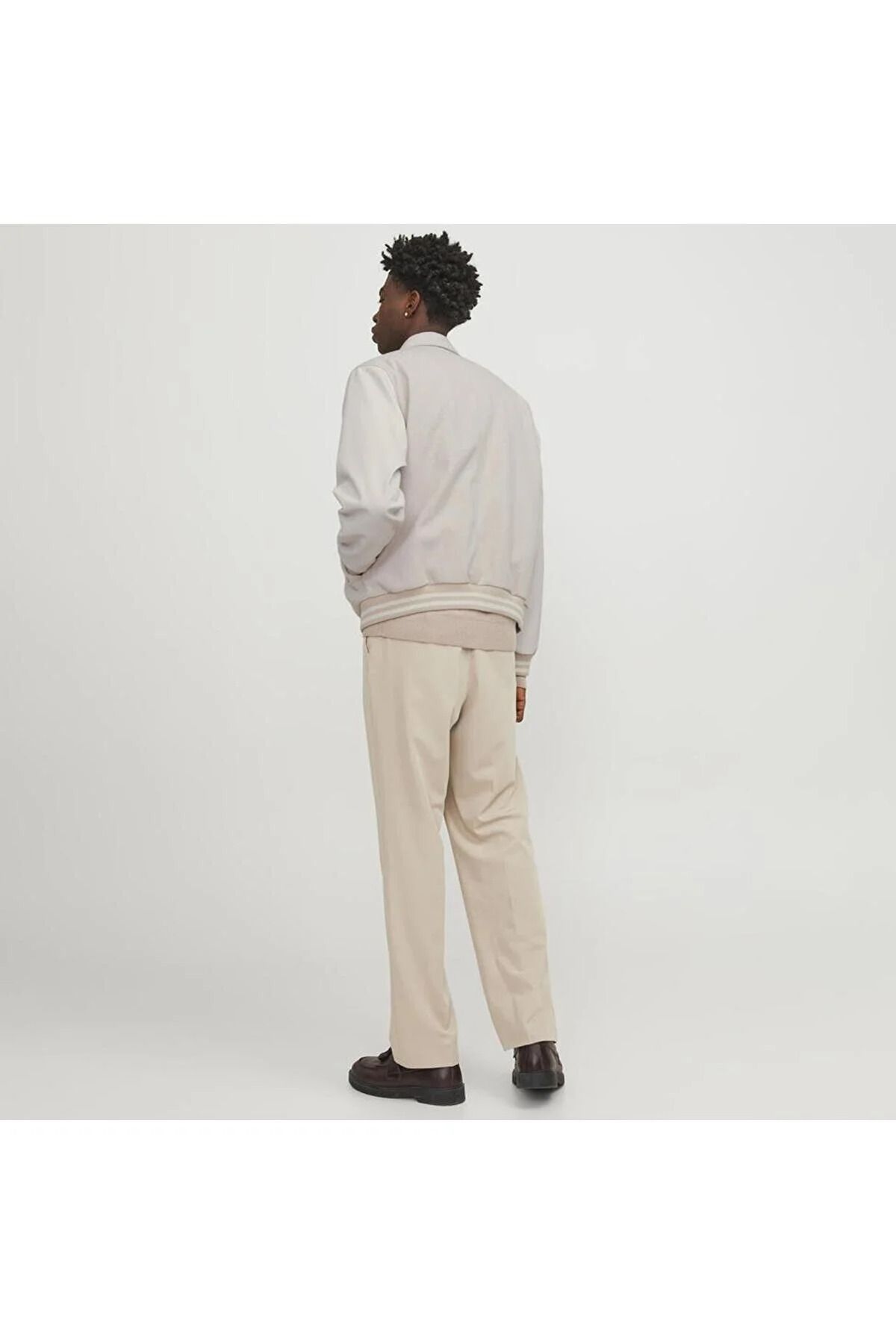 Jack Jones Jack Jones Beige College Jacket JORVARSITY WOOL BLEND BOMBER12252962 Beyzboll jacket Trendyol