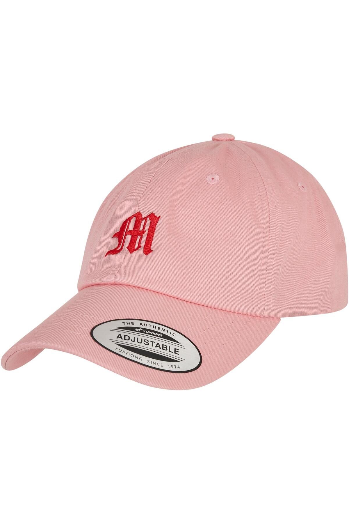 Mister Tee-Low-Profile-Mütze mit rosa Buchstabenmuster 3