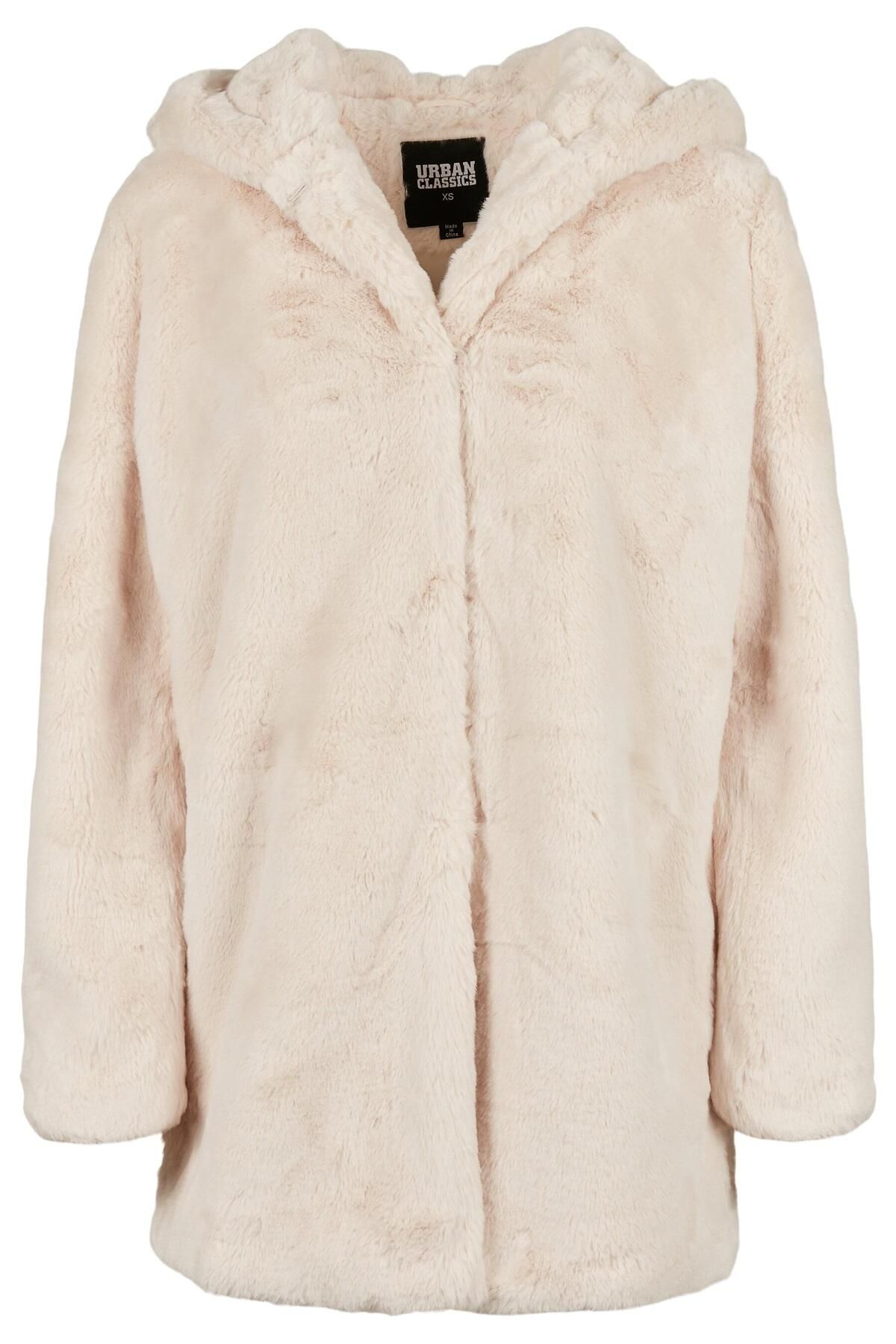 Urban Classics Damen Ladies Hooded Teddy Coat Trendyol
