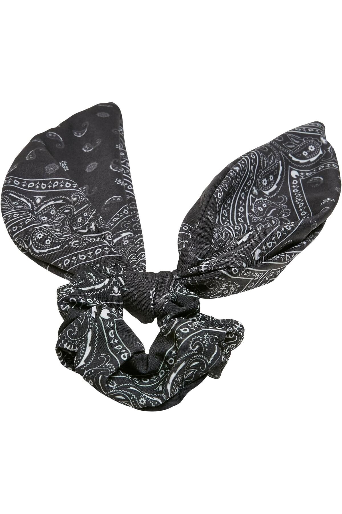 Urban Classics-Aksesuarlar Bandana Baskılı Lastikli Saç Tokaları XXL Fiyonklu 2'li Paket 3