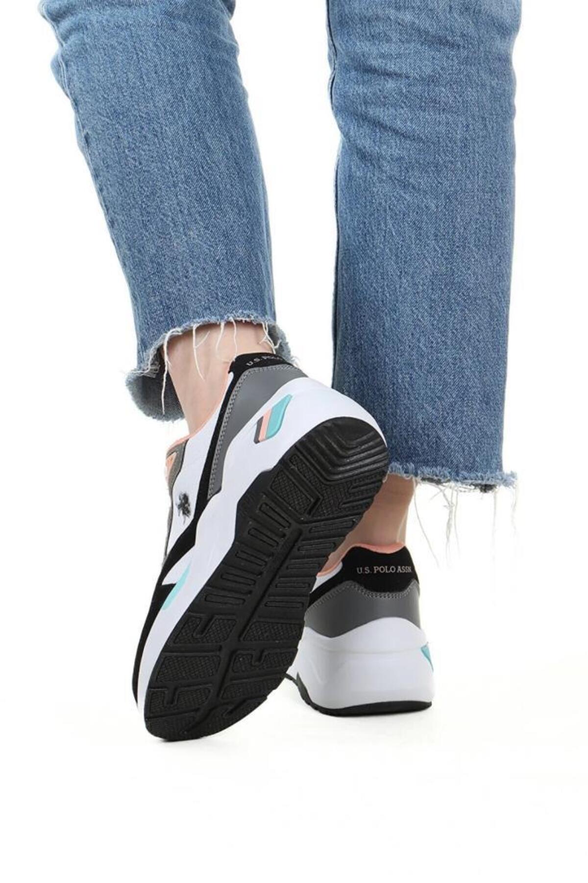 کفش U.S. Polo Assn. یو اس پولو اسپورت CASUAL ANATOMIC CASUAL ASSN.HUSKY 4FX WHITE BLACK Comfort اورجینال - تصویر 5