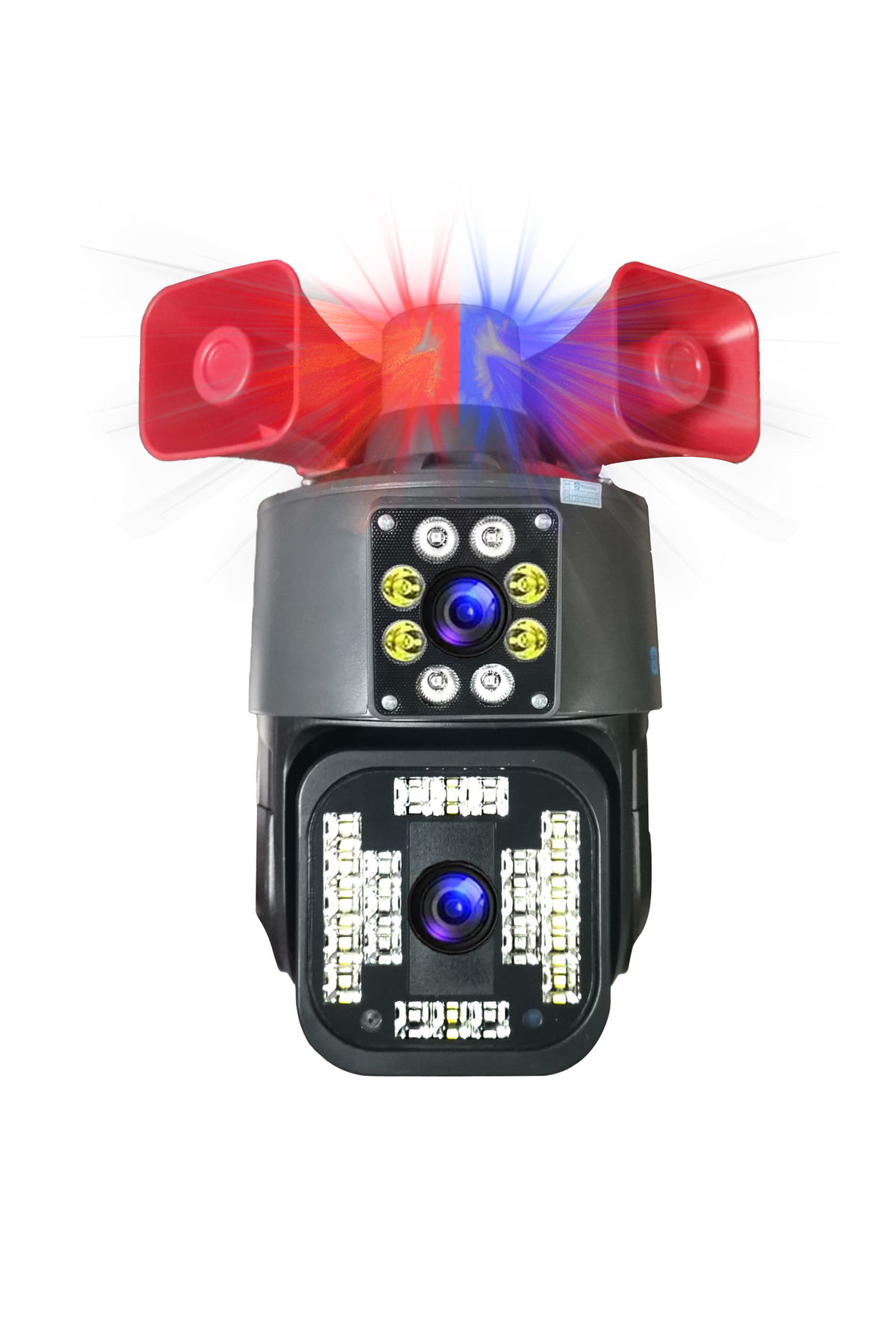 yoosee YS-22 Pro Mavi Kırmızı Işıklı 6 mp Full HD Çift Kameralı IP66 Dış Mekan Güvenlik Kamerası