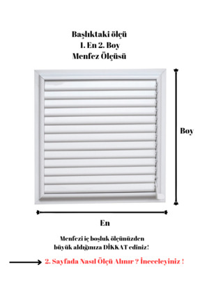 ALÜPAN 20x20 Cm Beyaz Alüminyum Menfez Banyo Wc Havalandırma Panjur