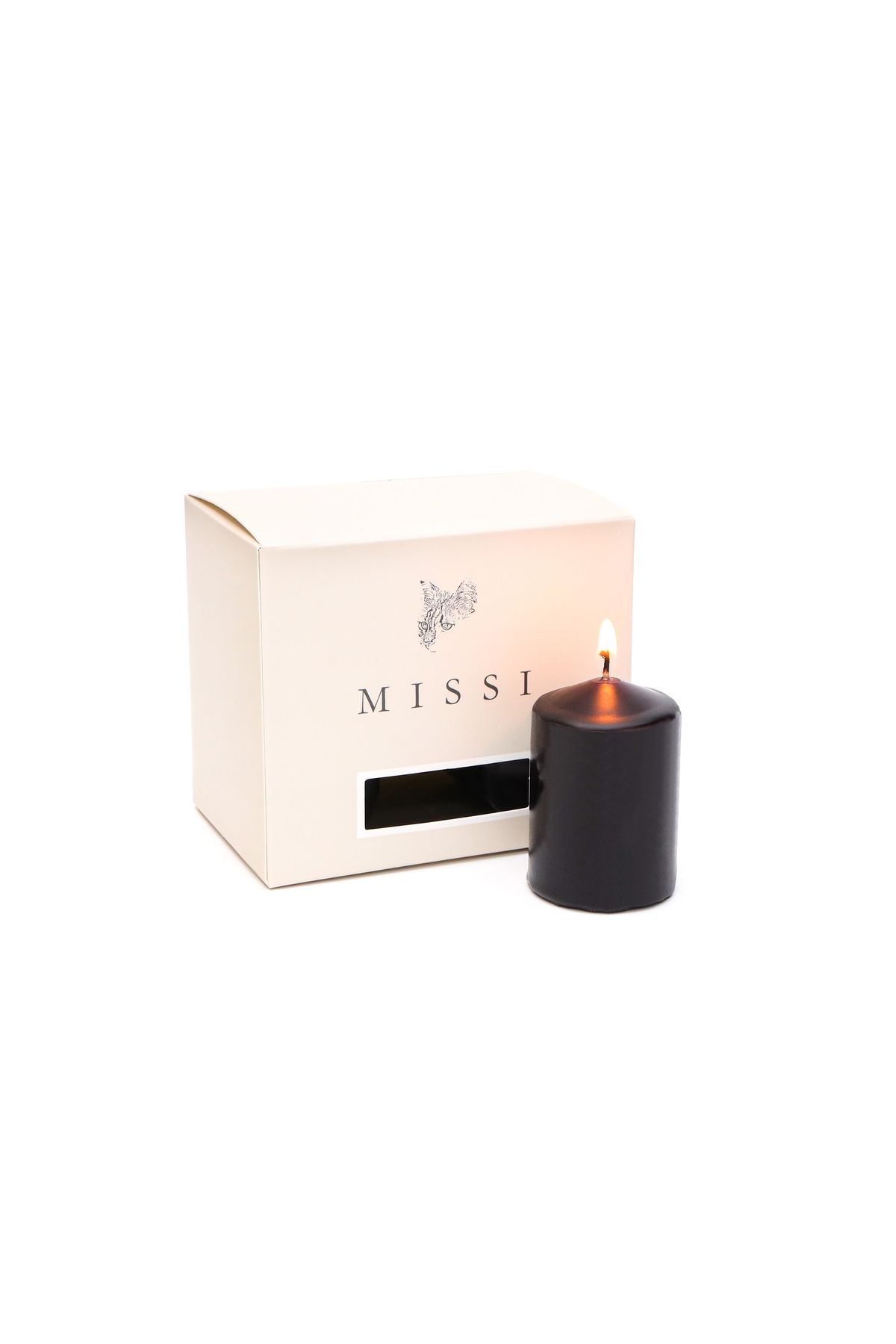 شمع و چراغ سیاه 6 4X6 سانتی متر  Missi