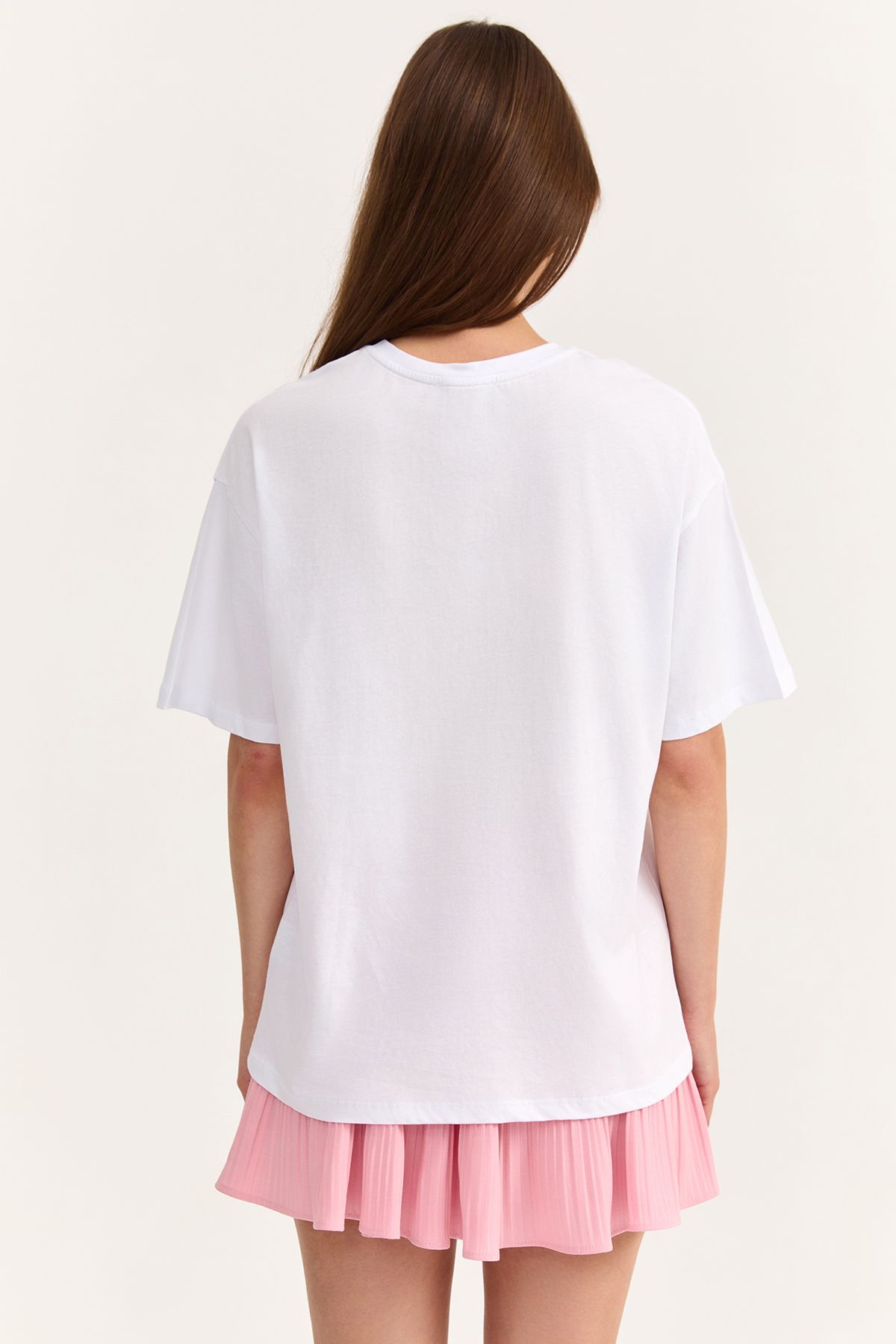 Quzu-Tricou imprimat cu accesorii Stone Alb 5