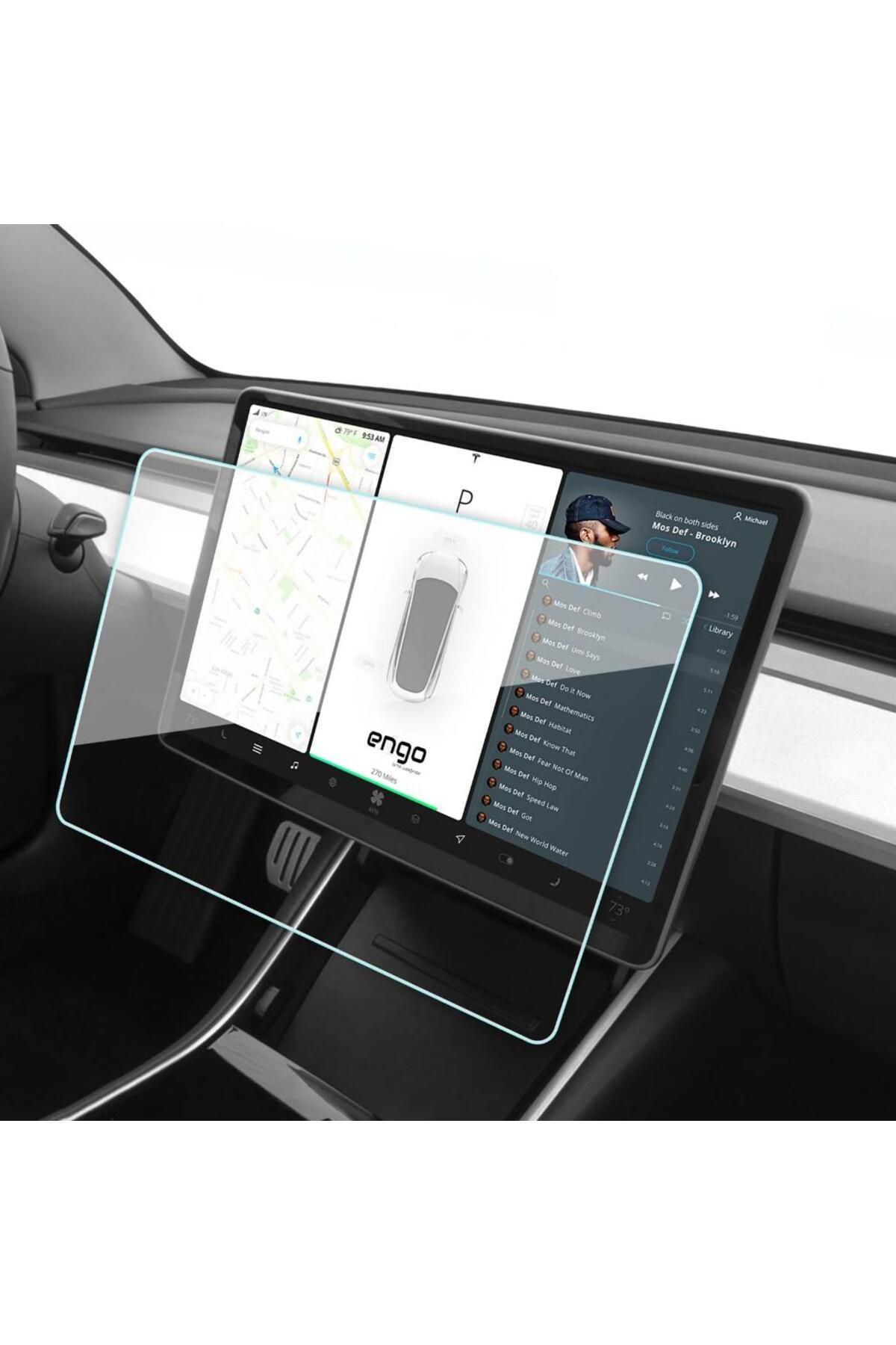 Engo-Transparent Nano Compatible with Tesla Model Y Screen Protector 15 inch 2