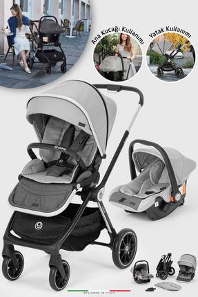 Elele Lula Travel Sistem Bebek Arabası Gri-Siyah